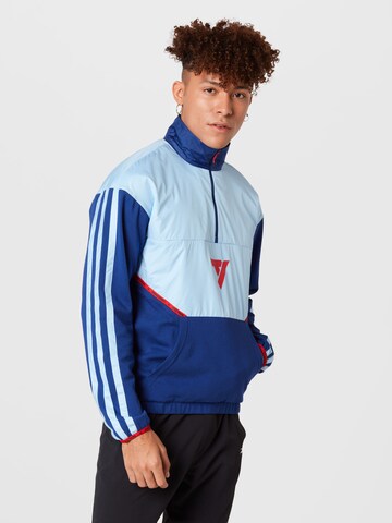 Hanorac sport de la ADIDAS PERFORMANCE pe albastru: față