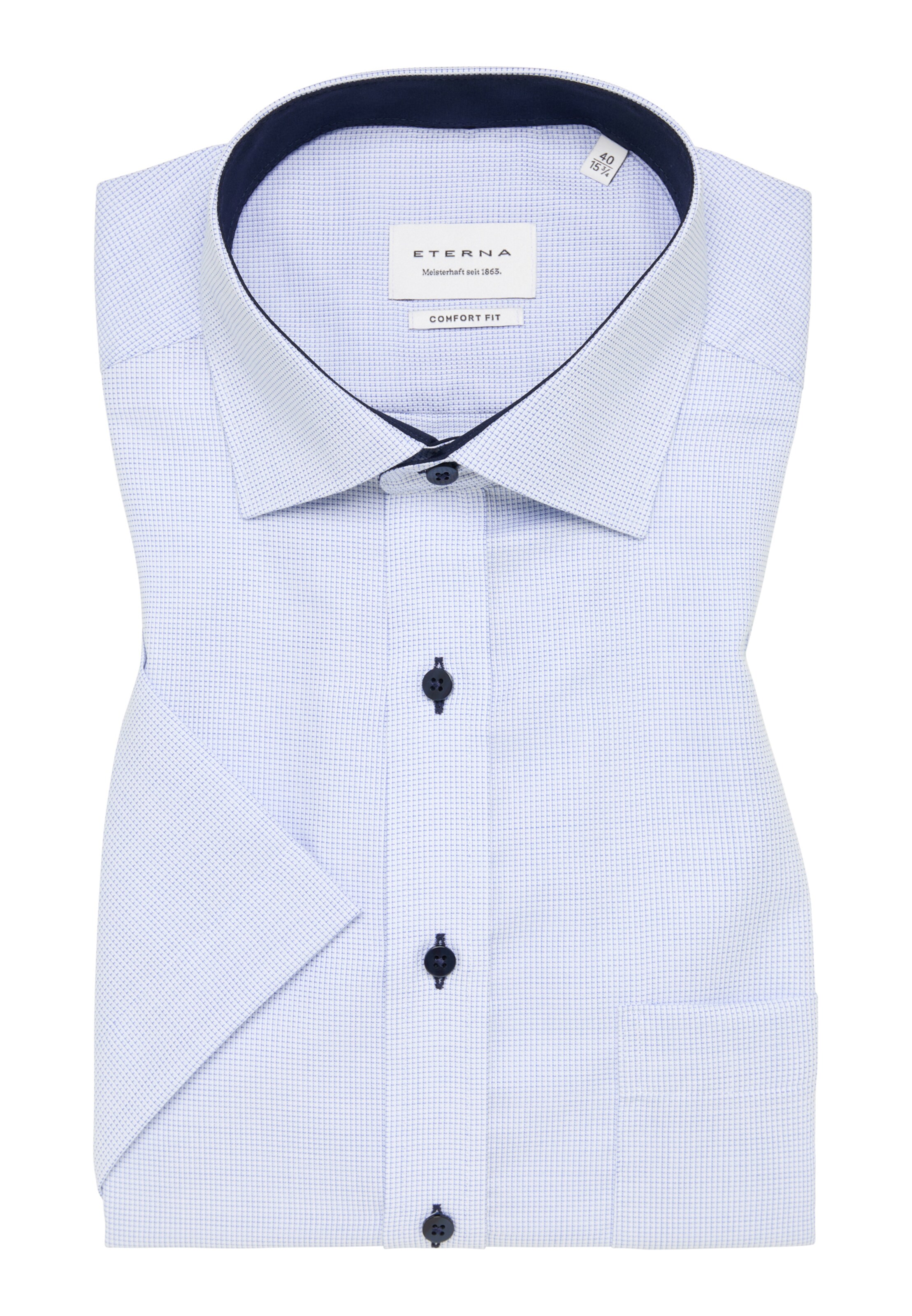 ETERNA Comfort fit Overhemd in Blauw