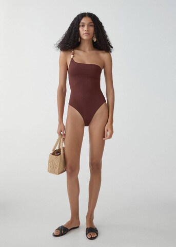 MANGO Swimsuit in Brown