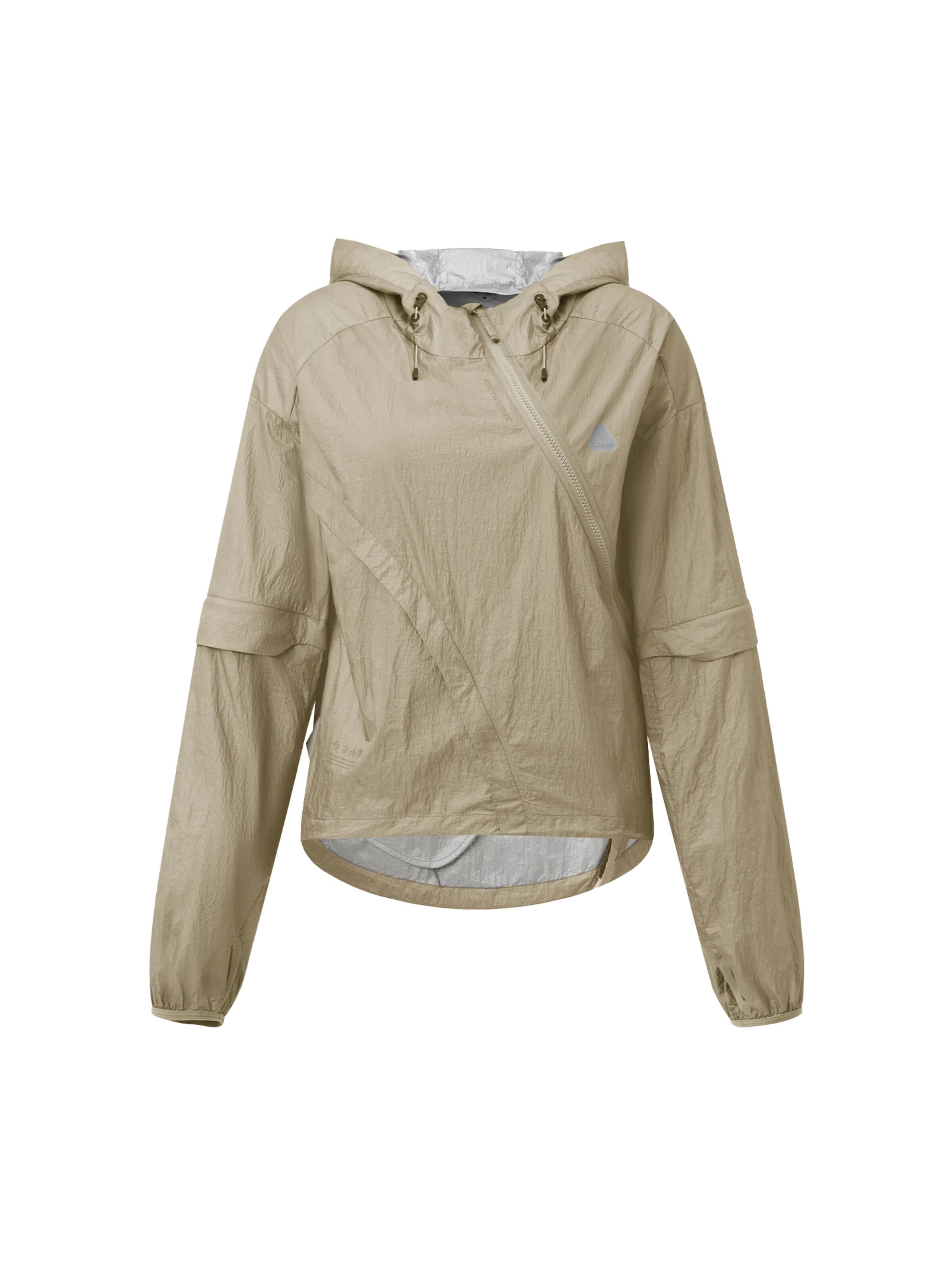Veste de sport 'Mont Blanc Zip-off Jacket' Jelenew en argent : devant