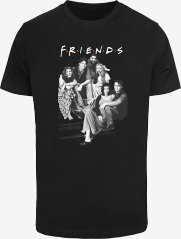 ABSOLUTE CULT Shirt 'Friends - Group Stairs' in Black: front