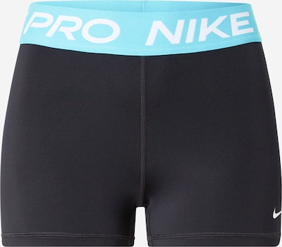 NIKE Urheiluhousut 'Pro' värissä vesi / musta / valkoinen, Tuotenäkymä