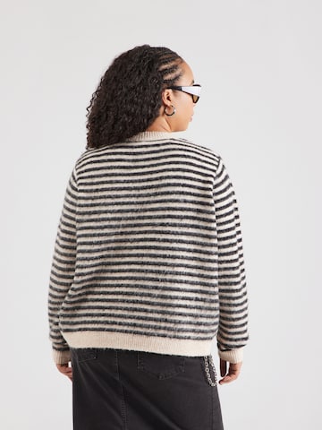 PIECES Curve Sweater 'PCJADA' in Beige