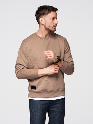Sweat-shirt Ombre en beige