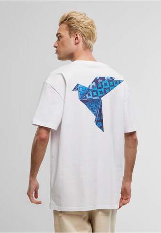 MT Upscale T-Shirt 'Paperbird' in Weiß: Vorderseite