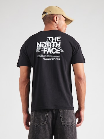 THE NORTH FACE Póló 'MOUNTAIN SKETCH' - fekete: elől