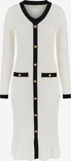 GUESS Pletena haljina 'LAUREL' u crna / bijela, Pregled proizvoda