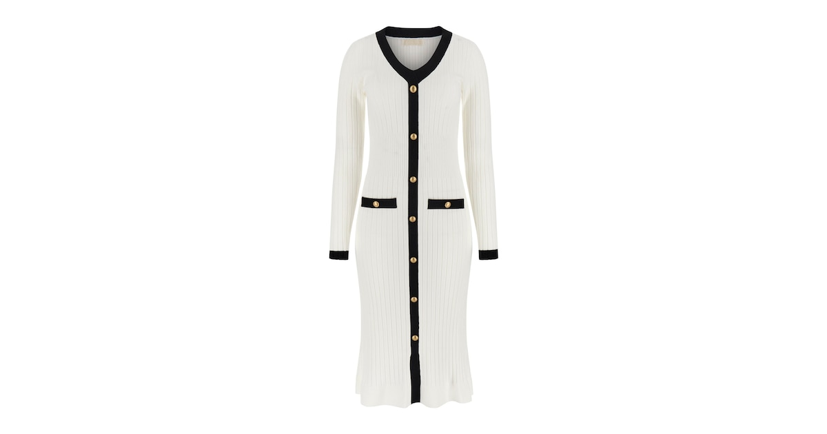 GUESS Knitted dress 'LAUREL' in White | ABOUT YOU GUESS Knitted dress 'LAUREL' in White | ABOUT YOU