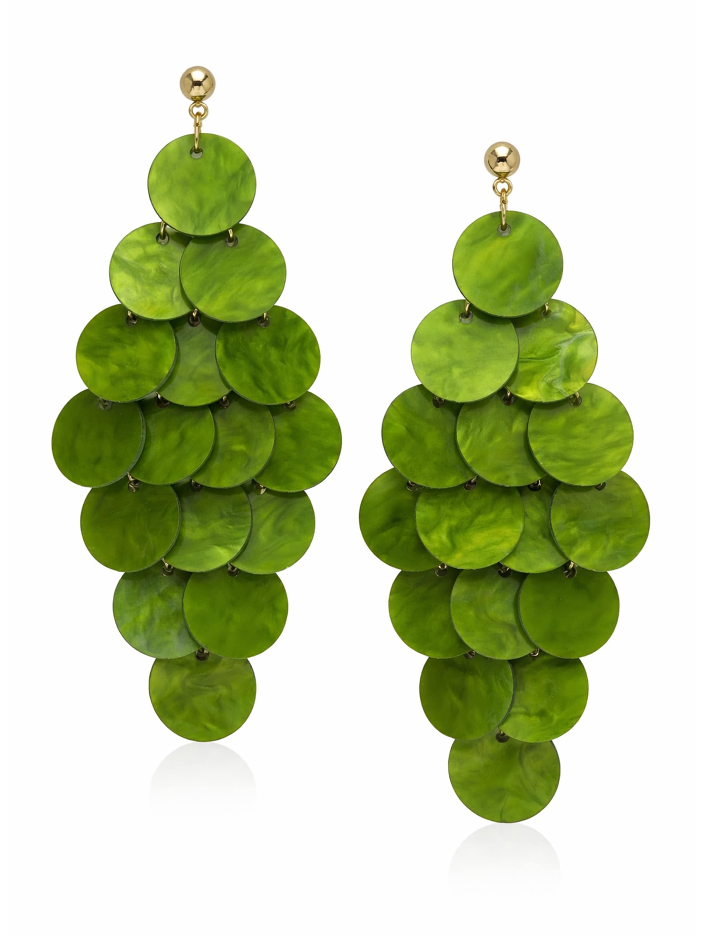 AVANT-GARDE PARIS Oorbellen in Groen: voorkant