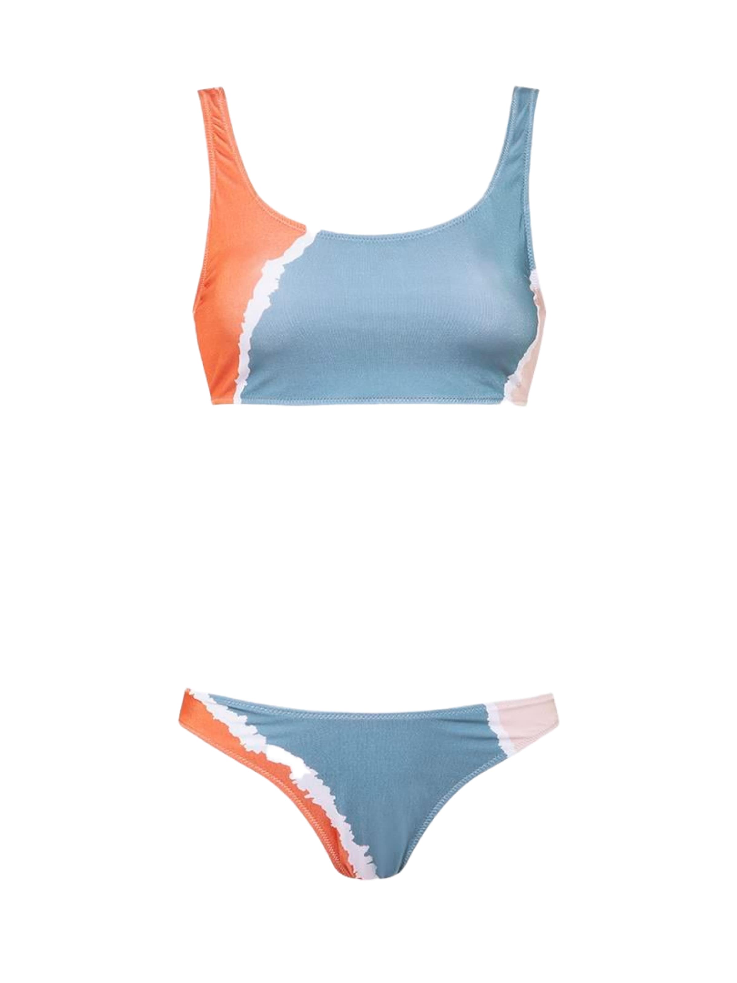 Rivus Bustier Bikini in Blauw: voorkant
