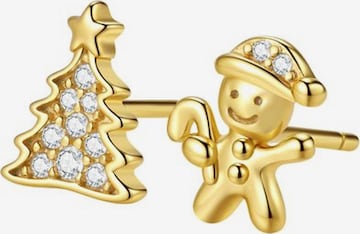 Boucles d'oreilles 'Merry Duo' Hey Happiness en or : devant