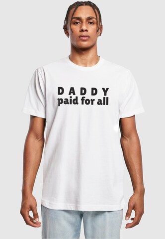 T-Shirt 'Daddy Paid For All 10' Merchcode en blanc : devant
