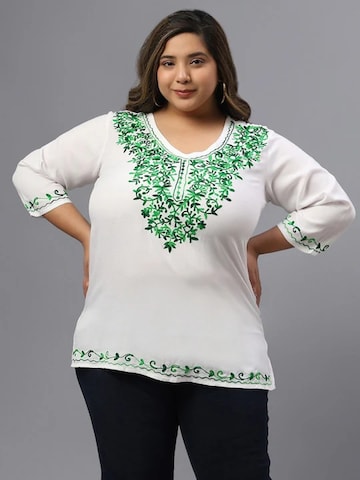 PfauGermany Oversized Shirt 'Regular' in White: front