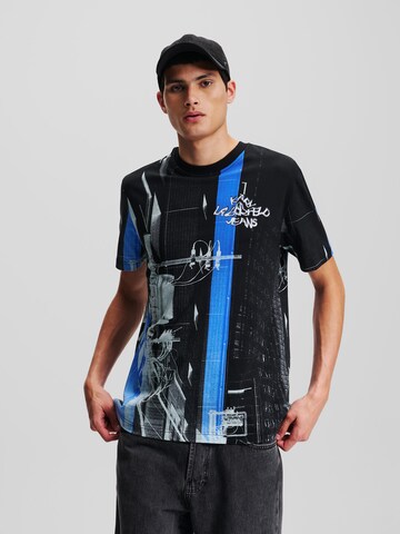 KARL LAGERFELD JEANS - Camisa ' Tokyo' em preto: frente