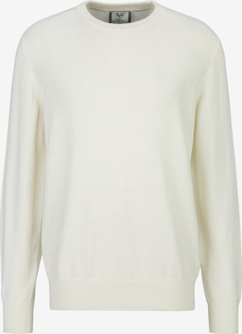 19V69 ITALIA Pullover 'Clint Embro' in Weiß: Vorderseite