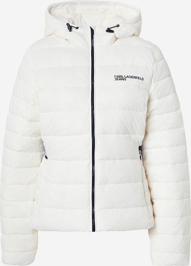 KARL LAGERFELD JEANS Välikausitakki koossa XS värissä kerma / musta, Tuotenäkymä