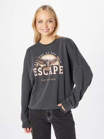 ONLY Sweatshirt 'LUCINDA' in Grey: front