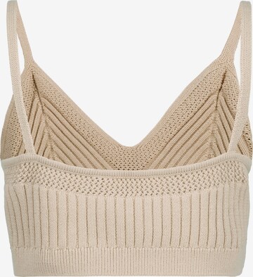 Ulla Popken Sticktop  (GOTS) in Beige