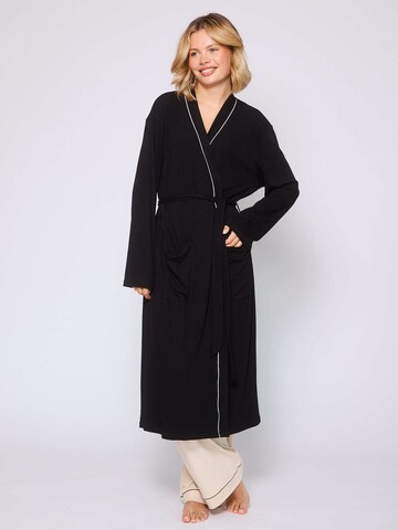 Loungeable Bademantel in Schwarz: Vorderseite