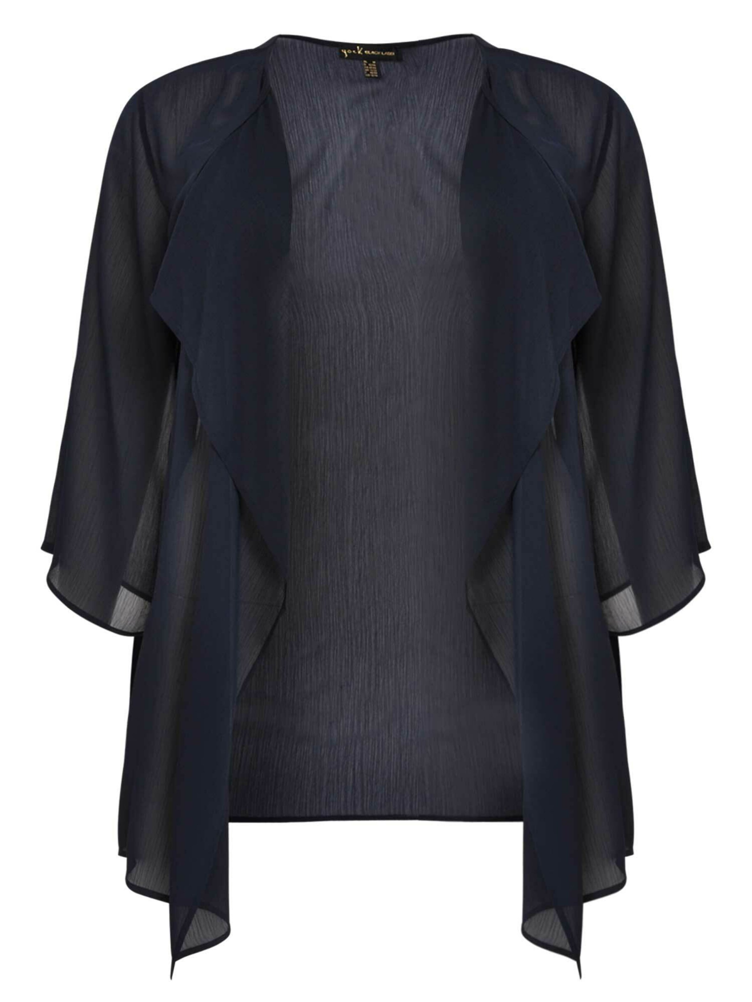 YOEK Bluse ' Voile ' in Blau: Vorderseite