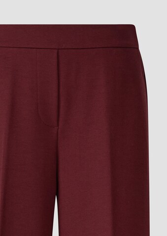 Wide Leg Pantalon à plis s.Oliver en rouge