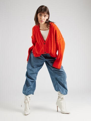 TOPSHOP Knit cardigan in Orange