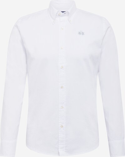 La Martina Button Up Shirt in Silver / White, Item view