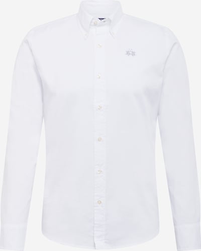 La Martina Button Up Shirt in Silver / White, Item view