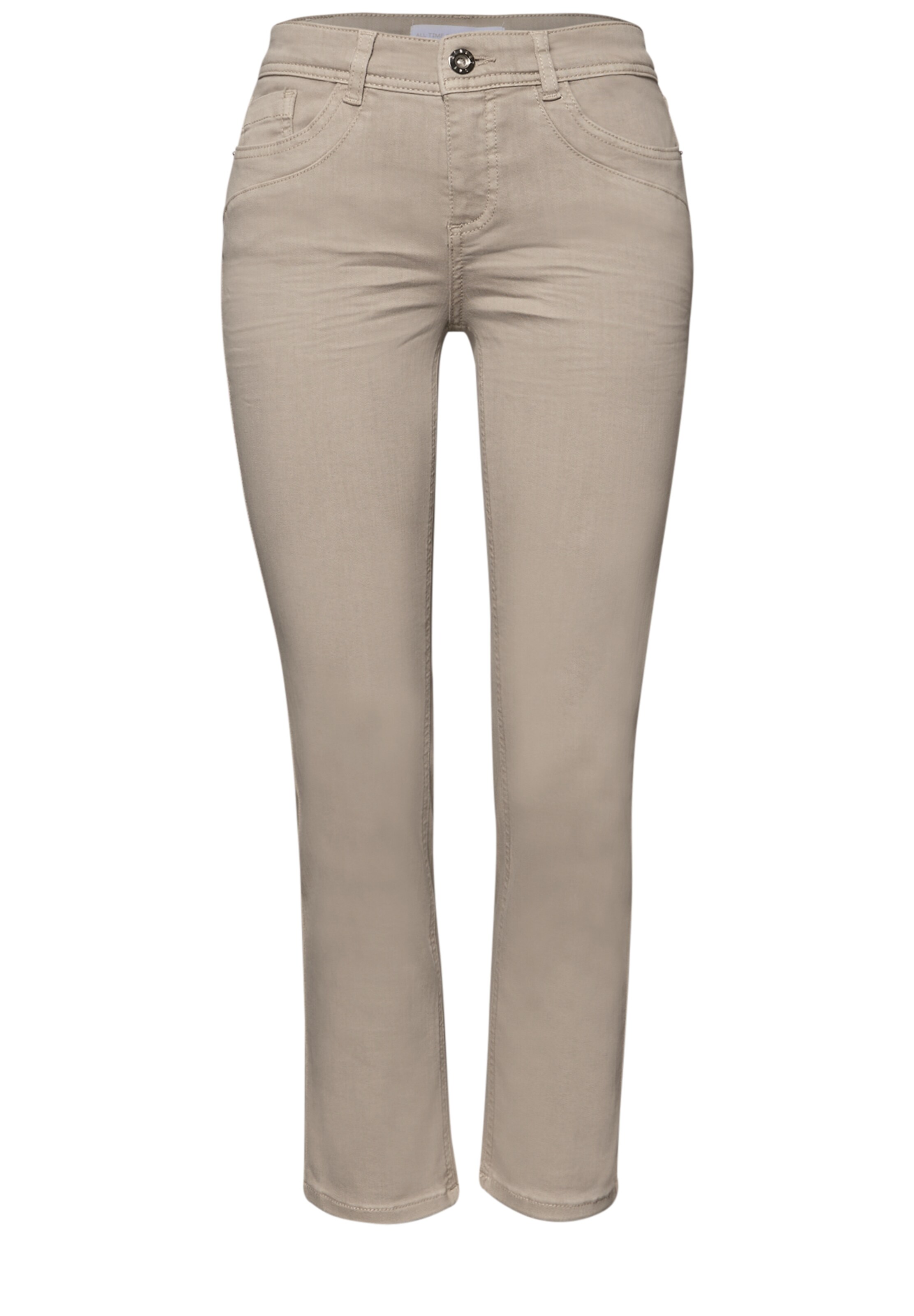 STREET ONE Slim fit Jeans 'Tilly' in Beige: front