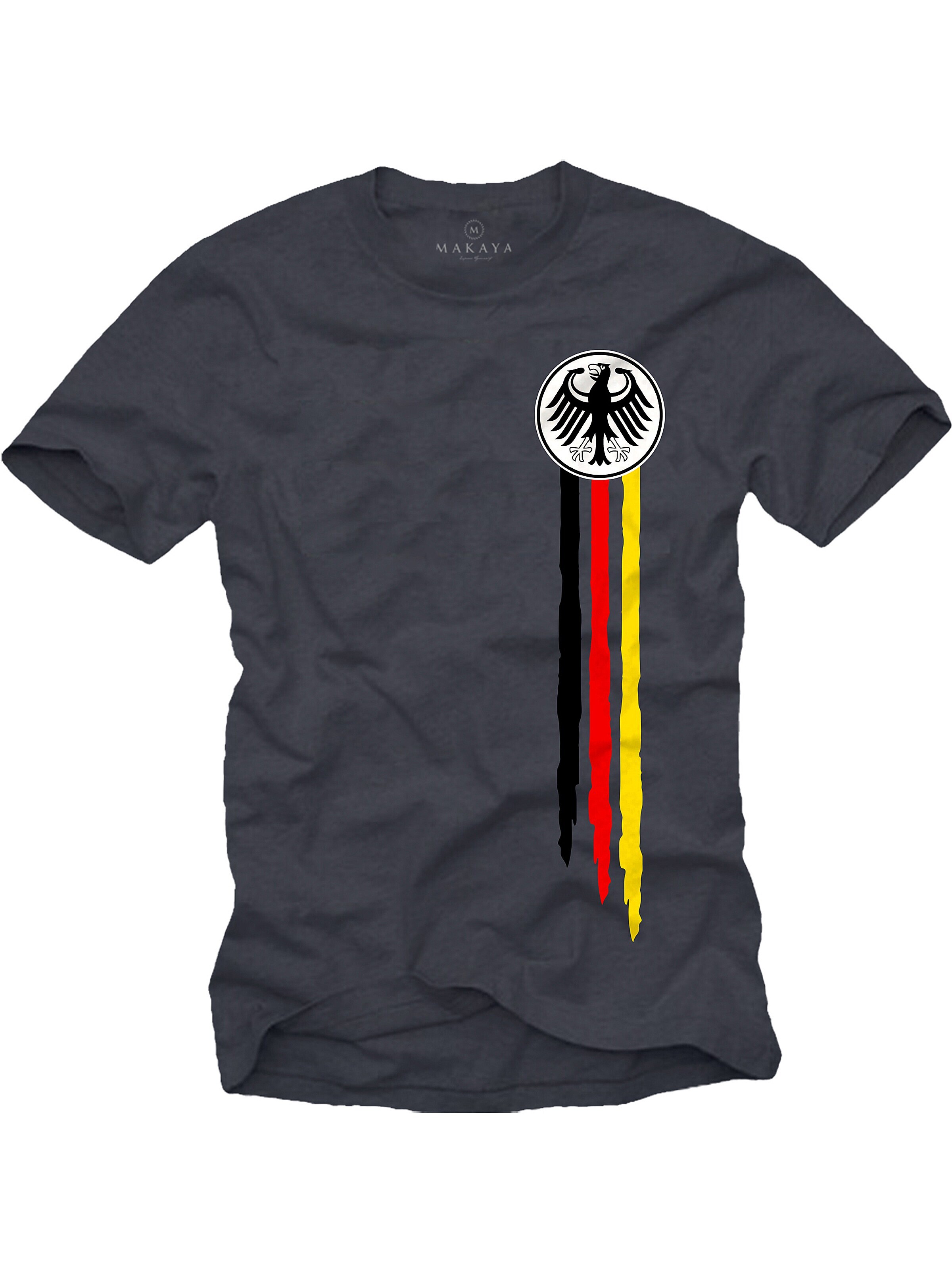 MAKAYA Shirt 'Bundesadler' in Grey: front