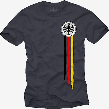 MAKAYA Shirt 'Bundesadler' in Grey: front