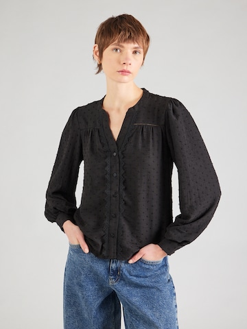 JDY - Blusa 'Train Dobby' en negro: frente