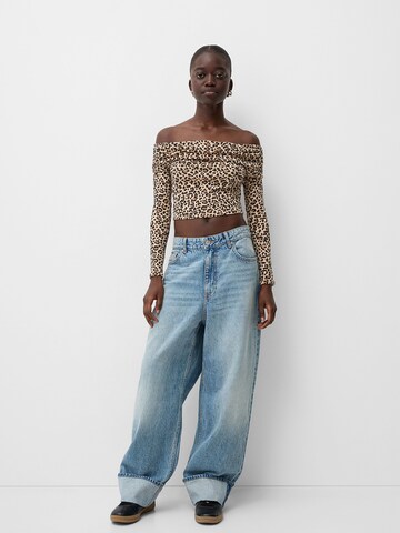 Bershka Shirt in Brown