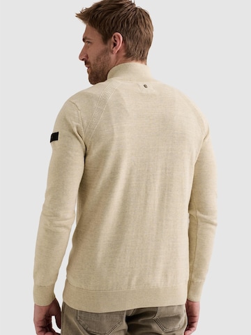 PME Legend Sweter 'Pullover with half-zip and raglan sleeves' w kolorze beżowy