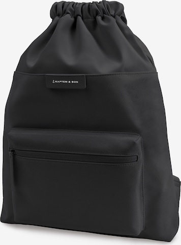 Kapten & Son - Saco de ginásio 'Storberg' em preto: frente