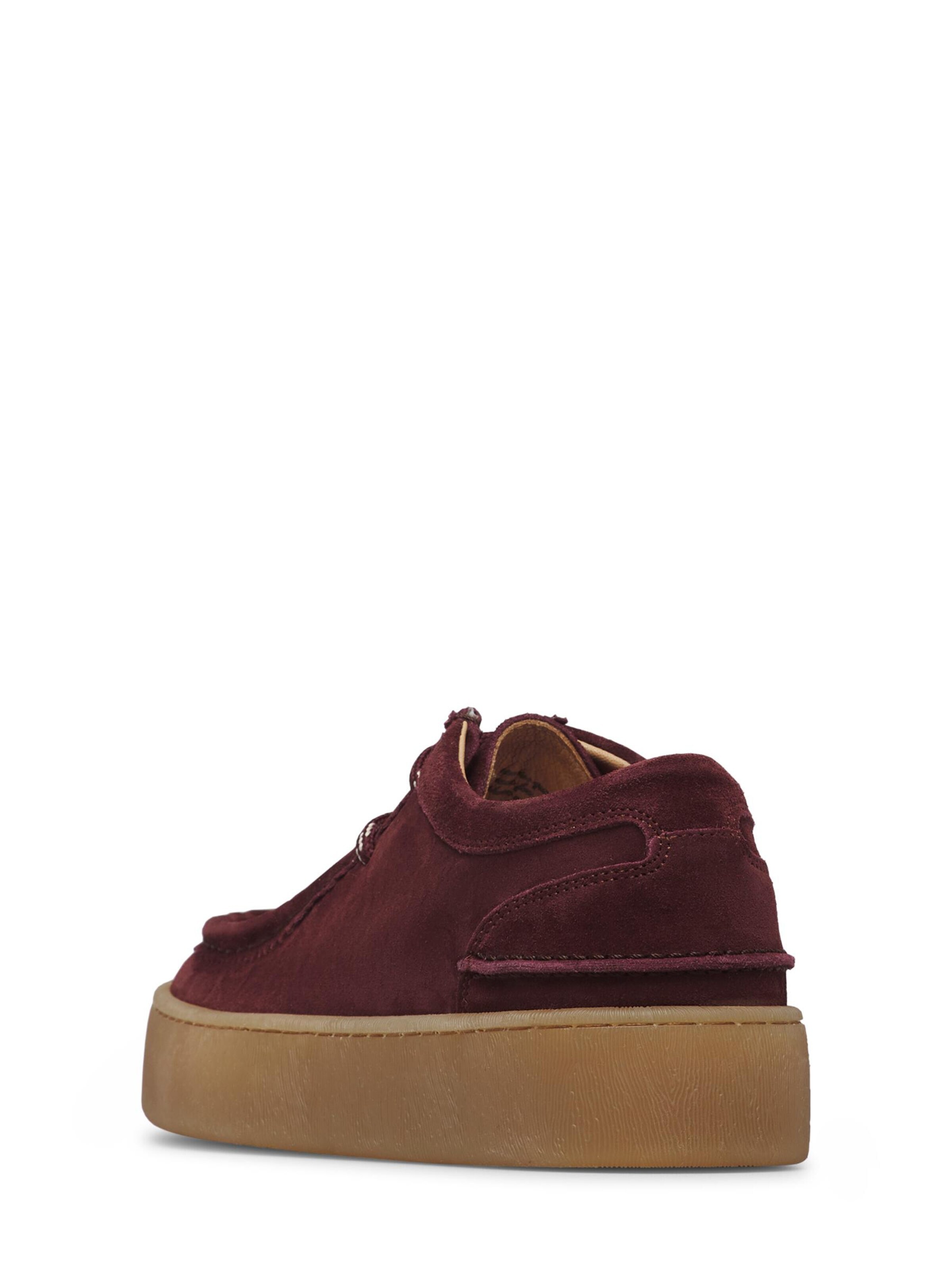 Chaussure à lacets 'JANETTE' Voile blanche en rouge