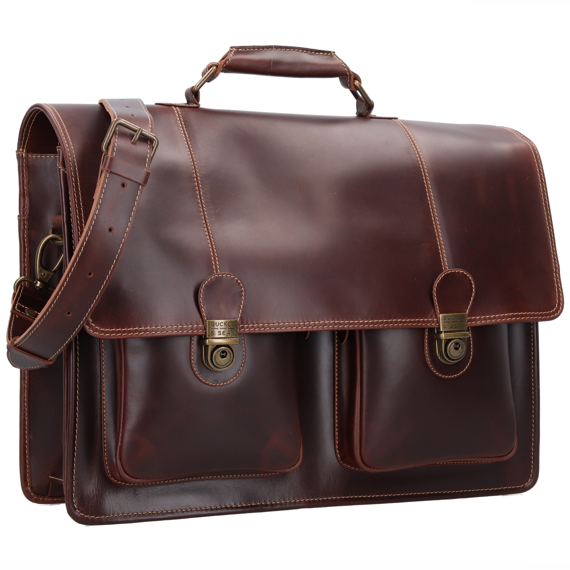 Porte-documents 'Nevada' Buckle & Seam en marron