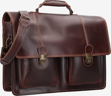 Buckle & Seam Document Bag 'Nevada' in Brown