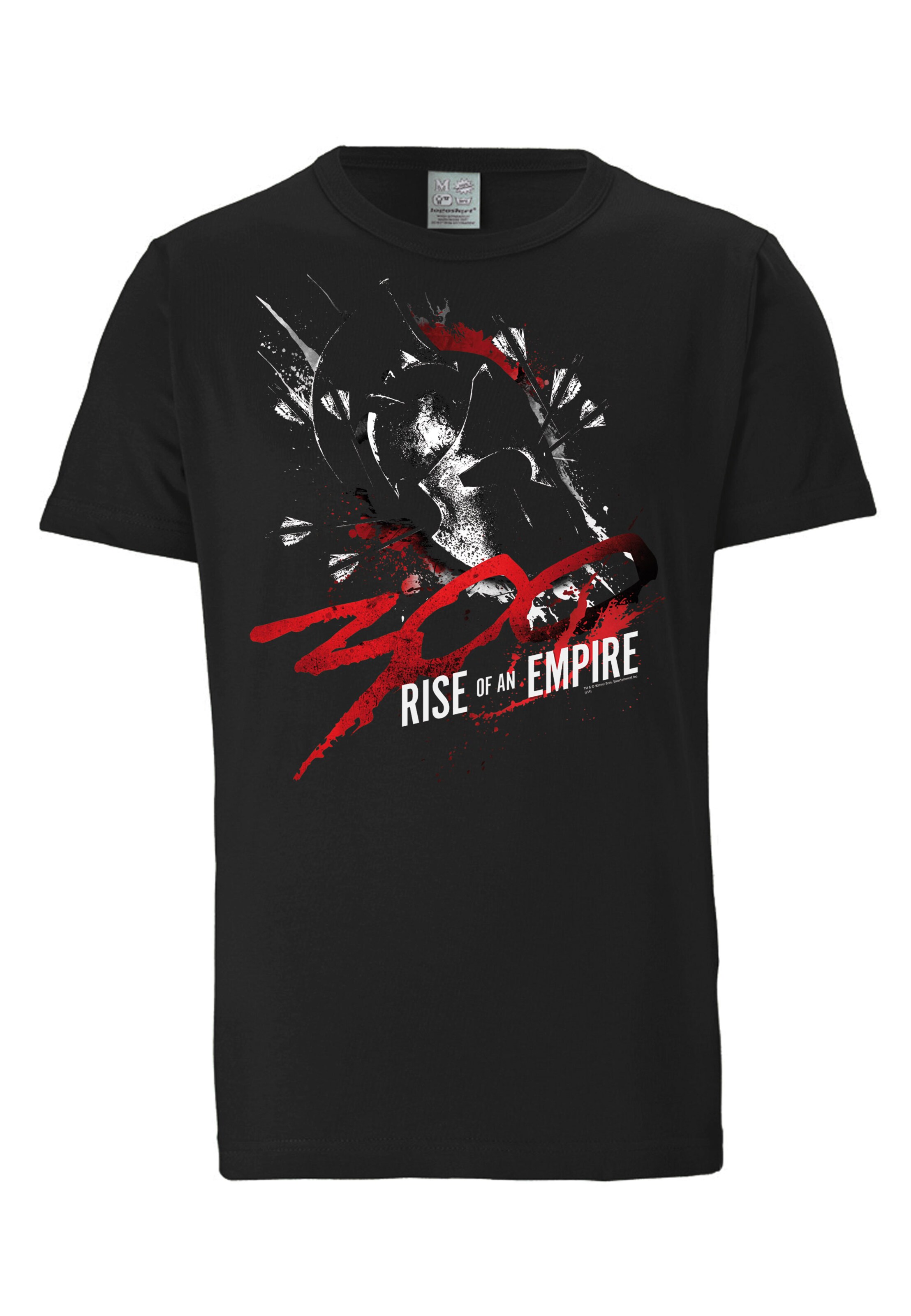 LOGOSHIRT Shirt '300 - Rise of an Empire' in Black: front
