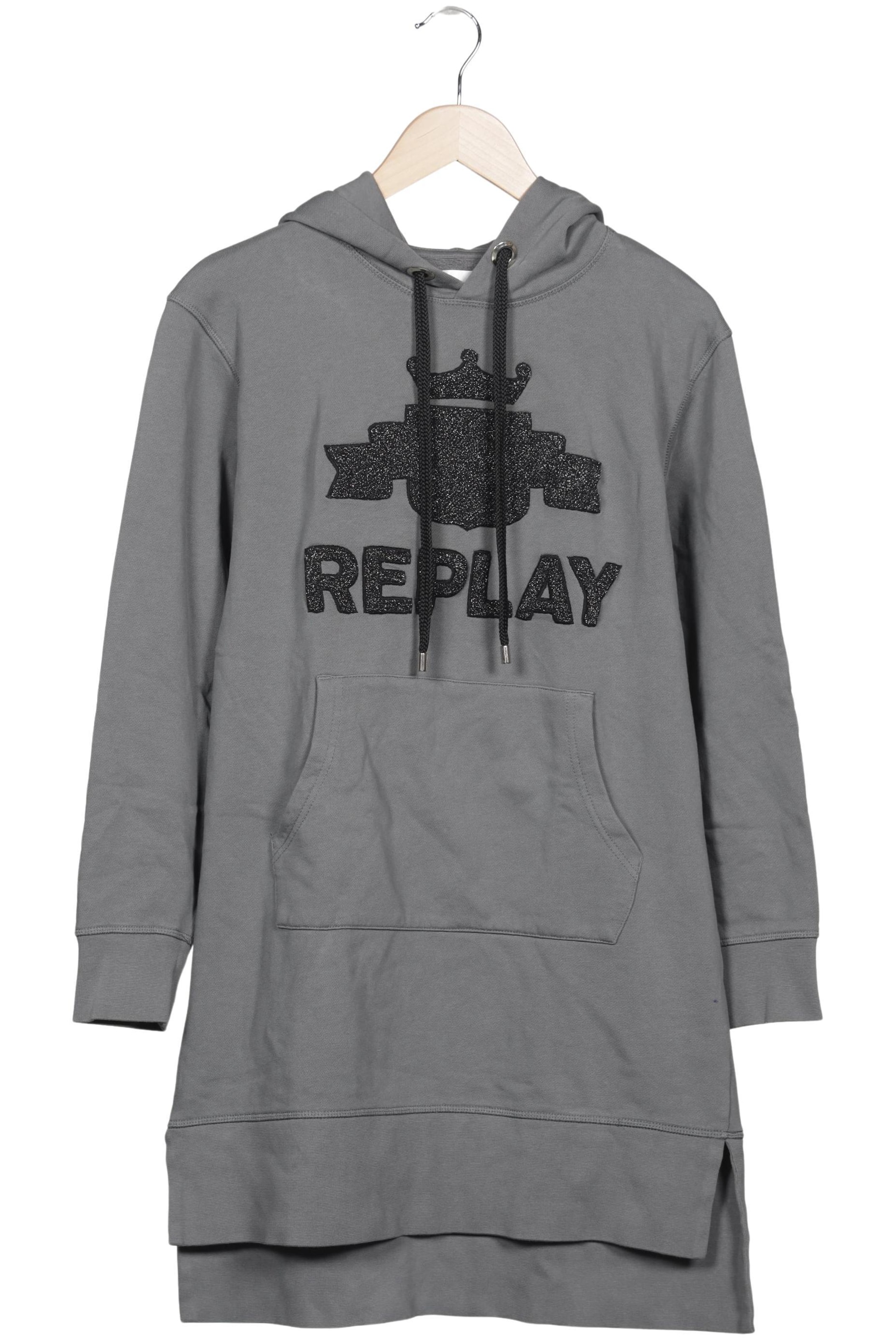 REPLAY Sweatshirt & Zip-Up Hoodie in S in Grey: front