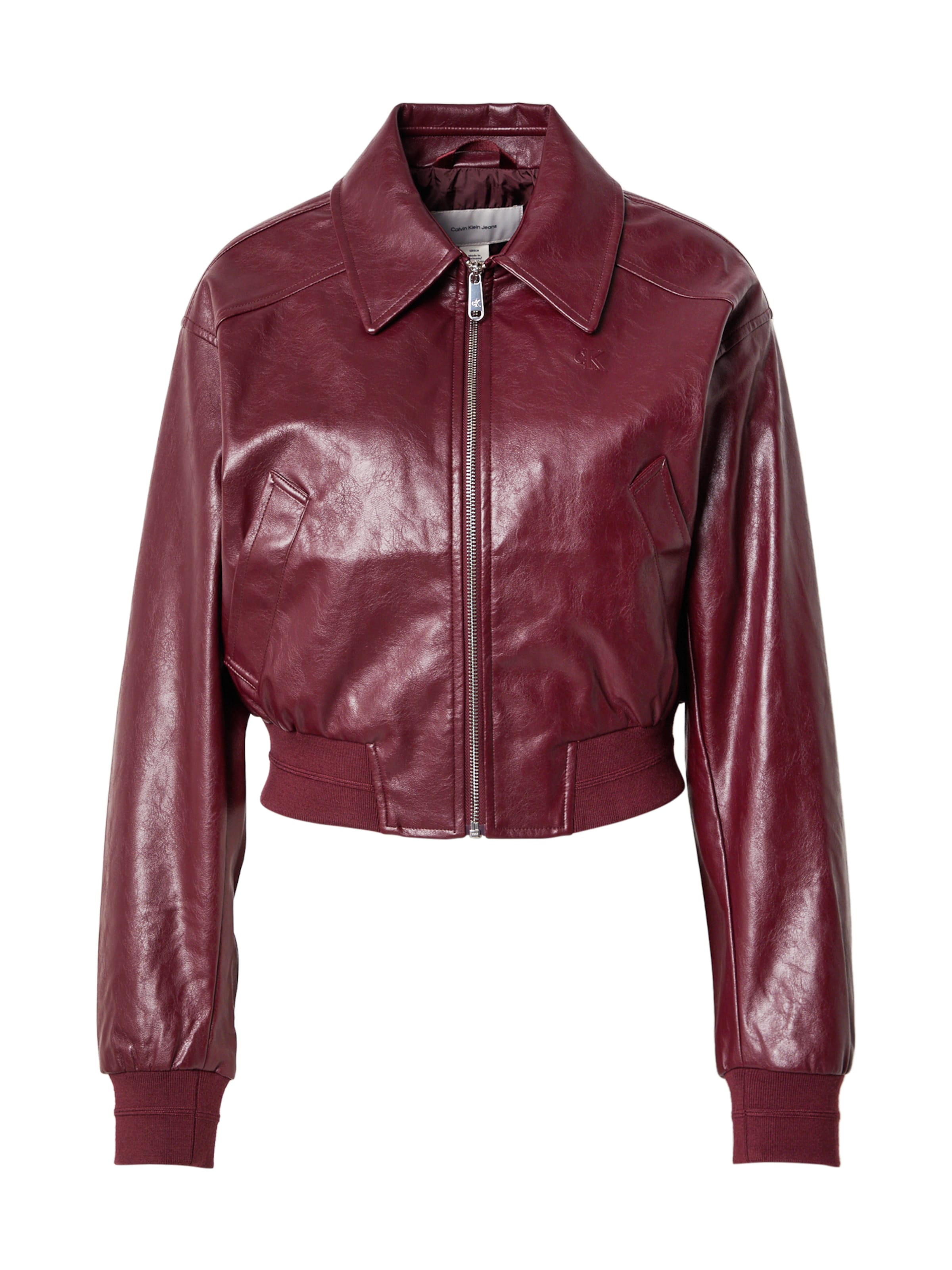 Calvin Klein Jeans Přechodná bunda – červená: přední strana