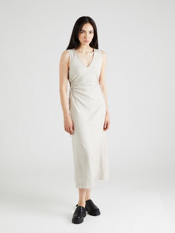 Rochie 'OBJLIVA' de la OBJECT pe bej: față