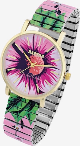 Raptor Analog Watch 'Frida Kahlo Edition, Mineralglas' in Pink: front
