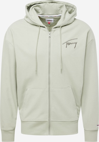 Tommy Jeans Sweat jacket in Green: front