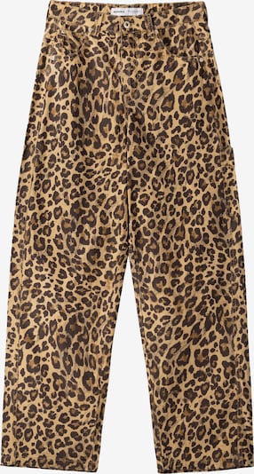 Bershka Hlače u boja devine dlake (camel) / karamela / crna, Pregled proizvoda