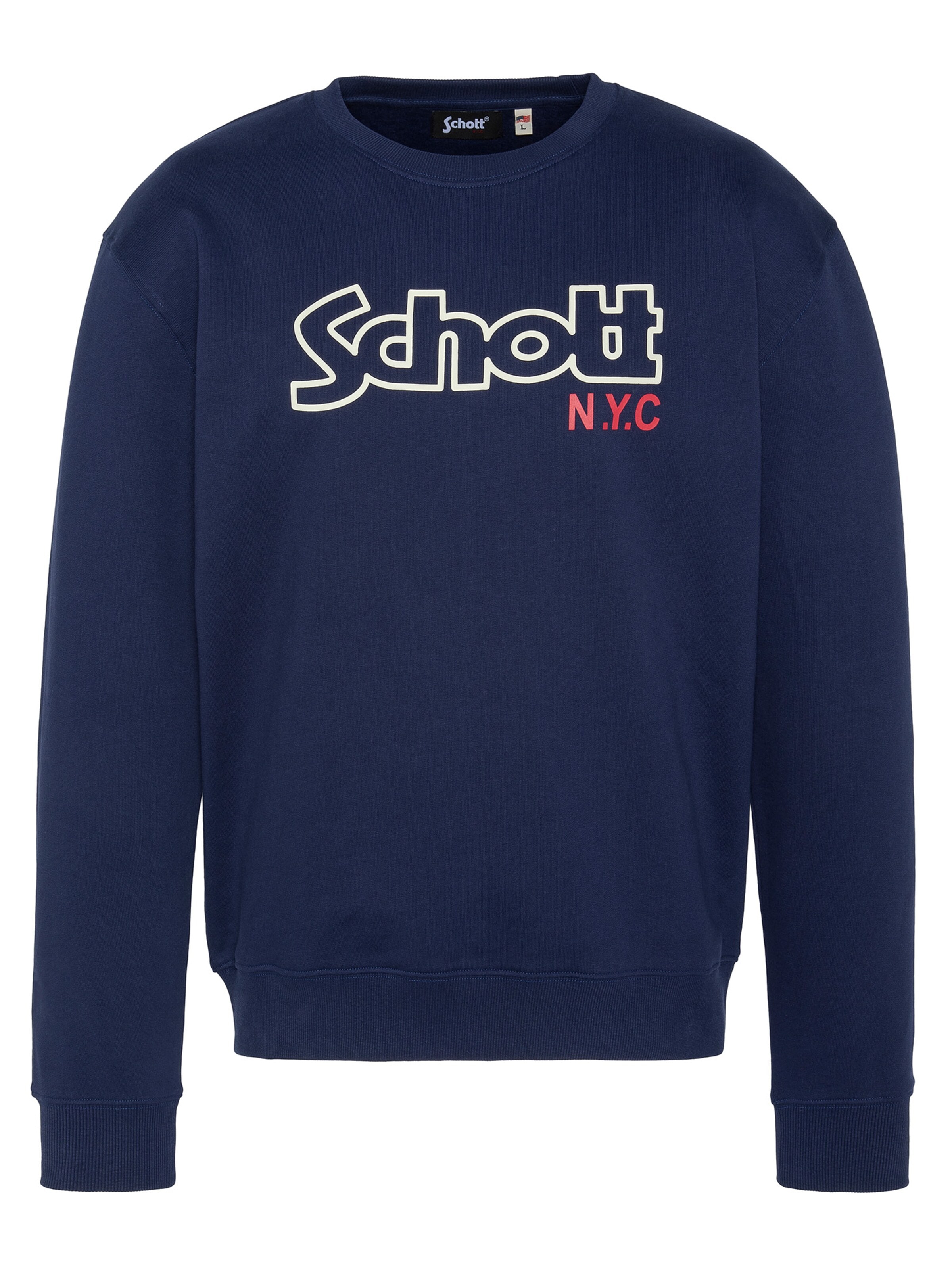 Sweat-shirt Schott NYC en bleu : devant