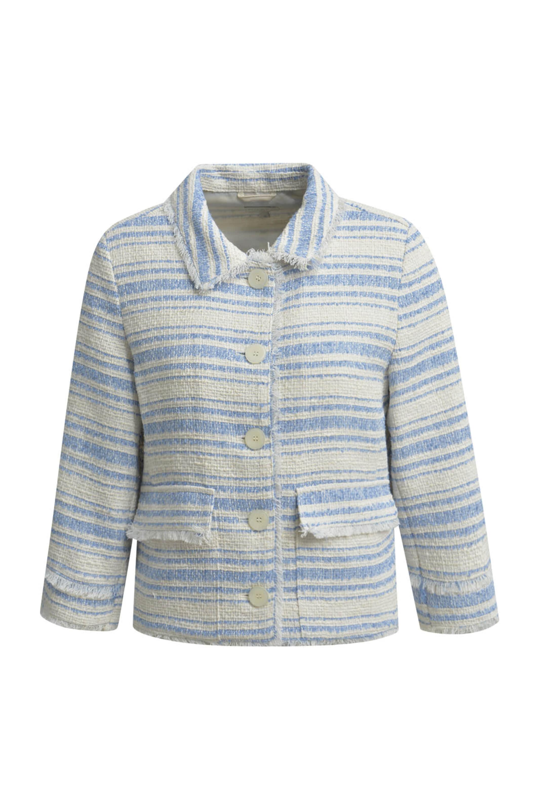 Milano Italy Between-Season Jacket in Blue: front