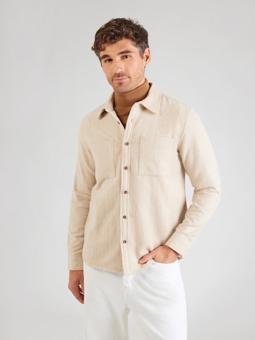 Coupe regular Chemise Ben Sherman en beige : devant