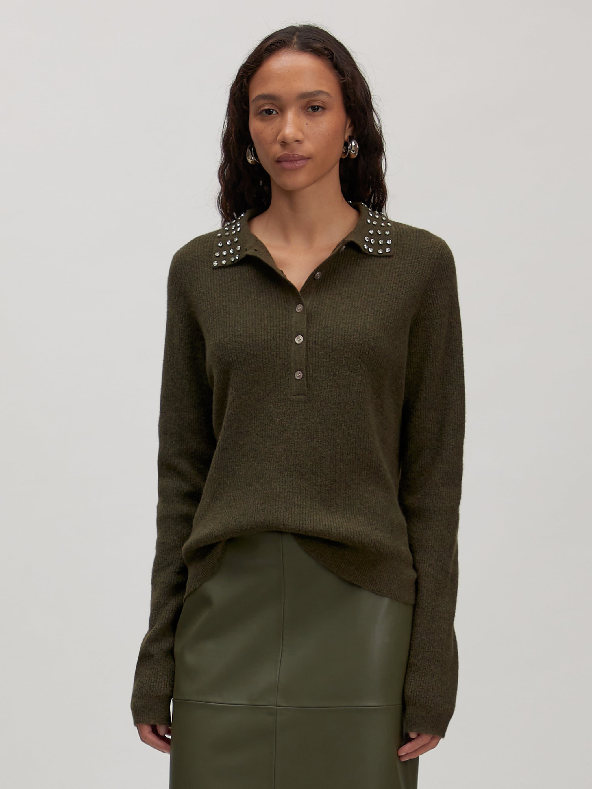 EDITED Produits Pull-over 'Giuliana' kaki