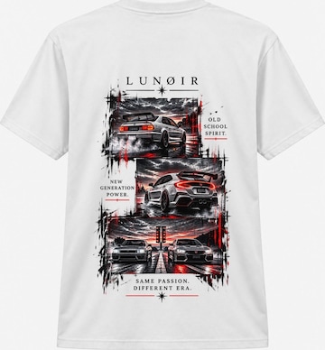 LUNØIR Studio Shirt 'Two Generations Pure Speed' in Weiß: Vorderseite